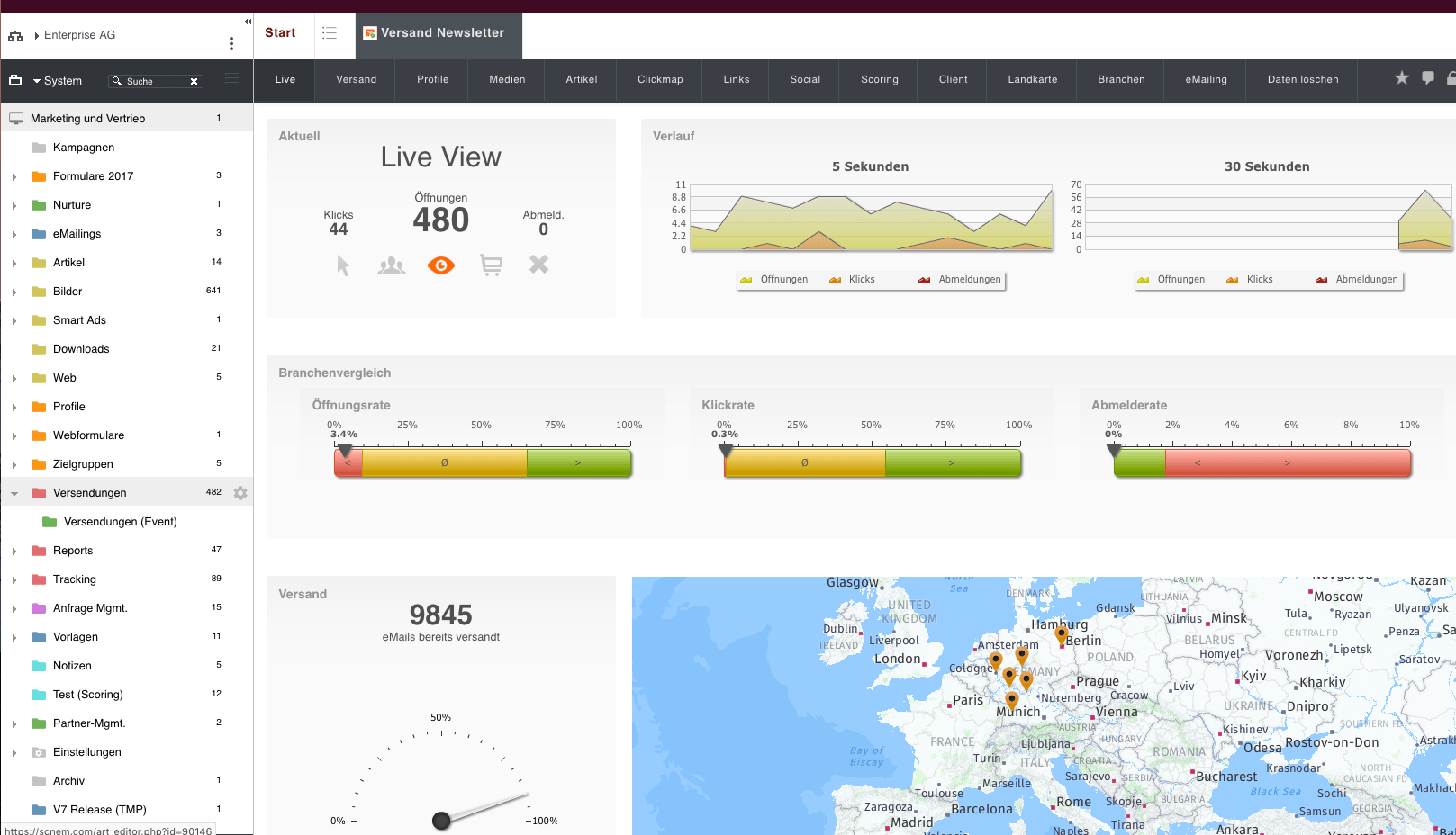 Live Tracking and Statistics